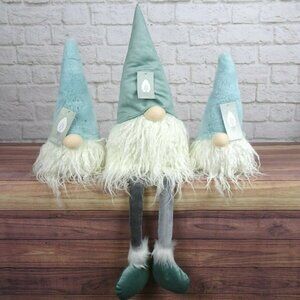 3-Set Gnome Home Decor Lights-Up Christmas Holidays Fleece Felt Fabric New